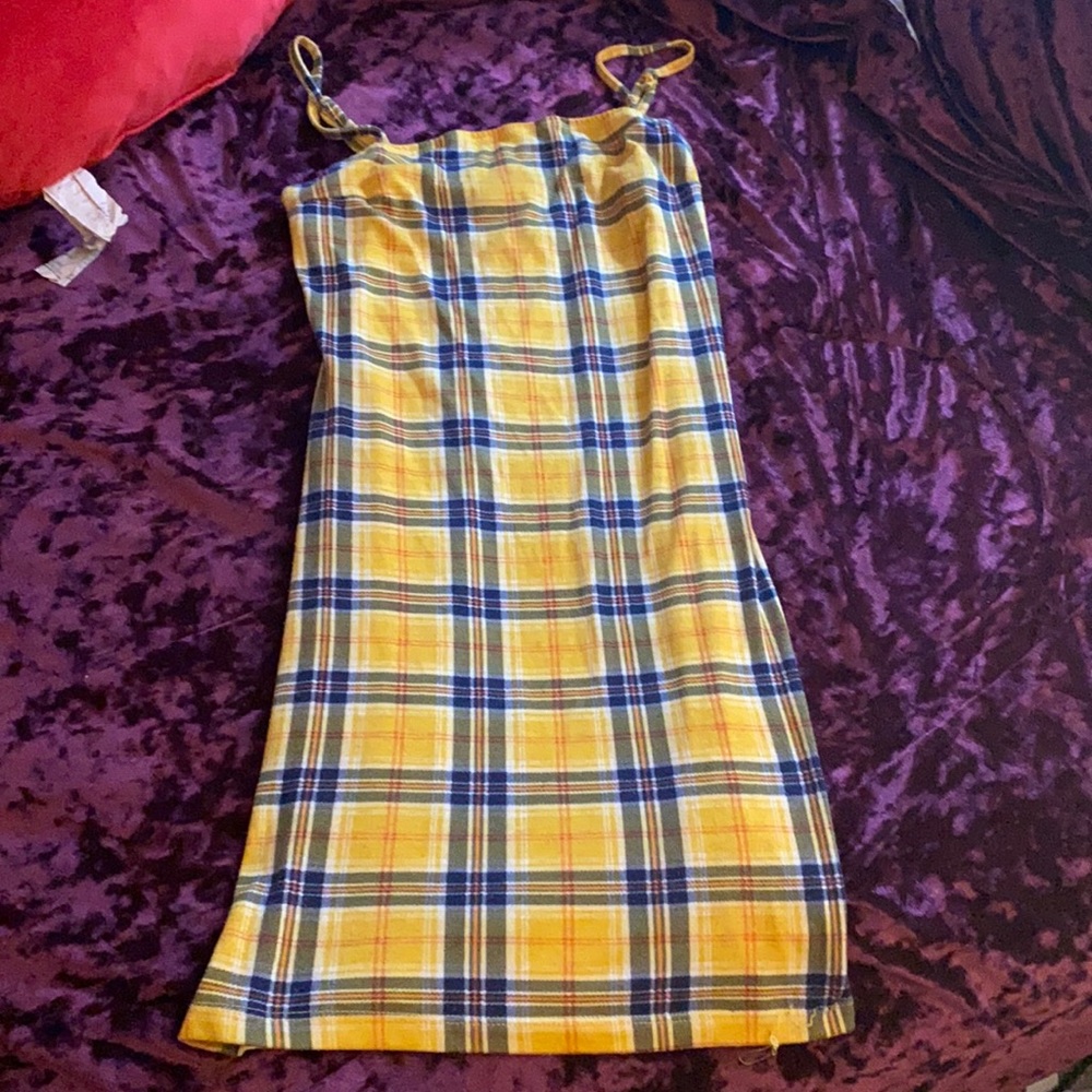 Checkered mini dress